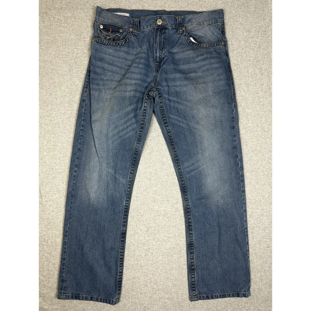 True Religion Ricky Jeans Mens 40 Straight Leg Made USA Originals Classic Denim